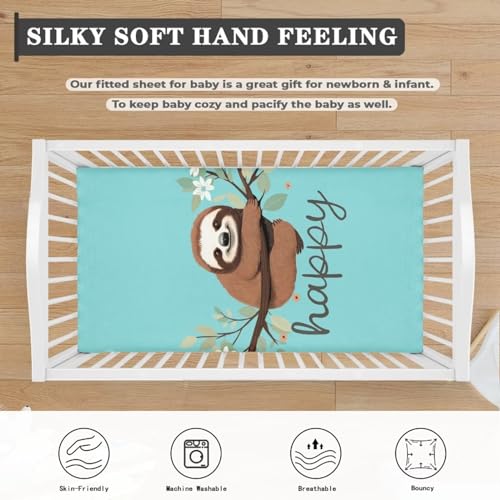 Purple Butterfly Baby Crib Sheets for Girls Fitted Sheet for Cribs and Toddler Beds Flower Crib Mattress Cover for Boys Soft Nursery Bed Sheets Safe and Snug for Baby Size 28 x 52 - Image 4