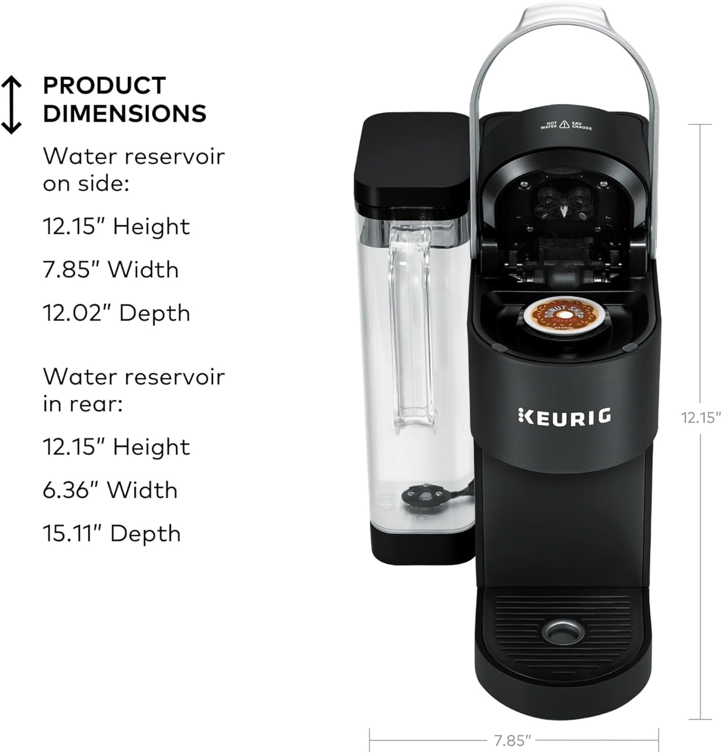 Keurig K-Supreme Single Serve K-Cup Pod Coffee Maker, MultiStream Technology, 4 Brew Sizes, 66oz Dual-Position Removable Reservoir, Black - Image 6