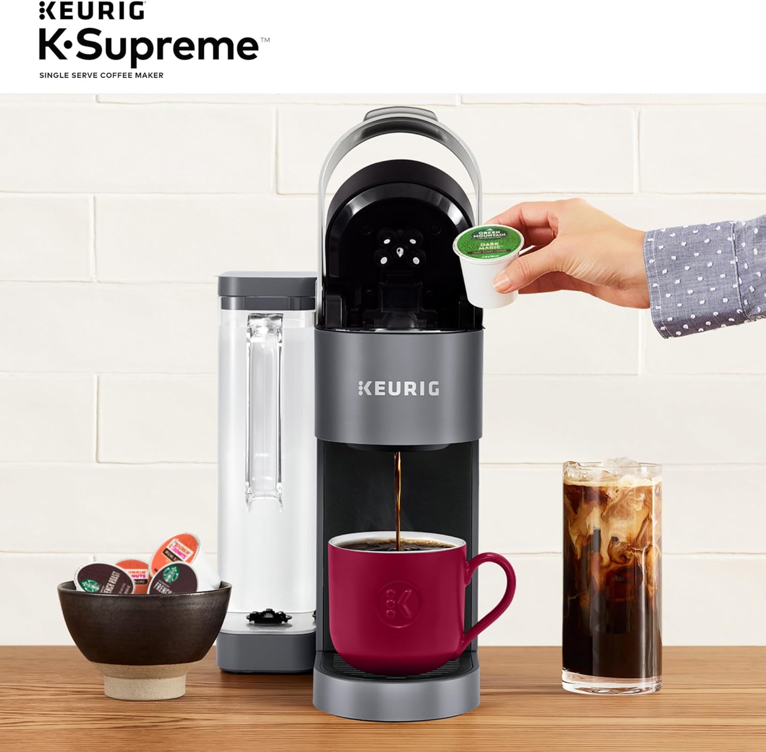 Keurig K-Supreme Single Serve K-Cup Pod Coffee Maker, MultiStream Technology, 4 Brew Sizes, 66oz Dual-Position Removable Reservoir, Black - Image 23