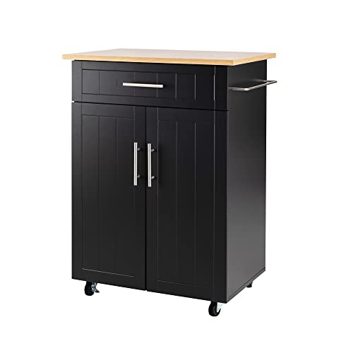 Shintenchi Kitchen Island Cart with Storage,Rolling Side Table on Wheels with Large Worktop, Cabinet,Towel Rack and Drawers for Kitchen,Dinning Room, White - Image 69