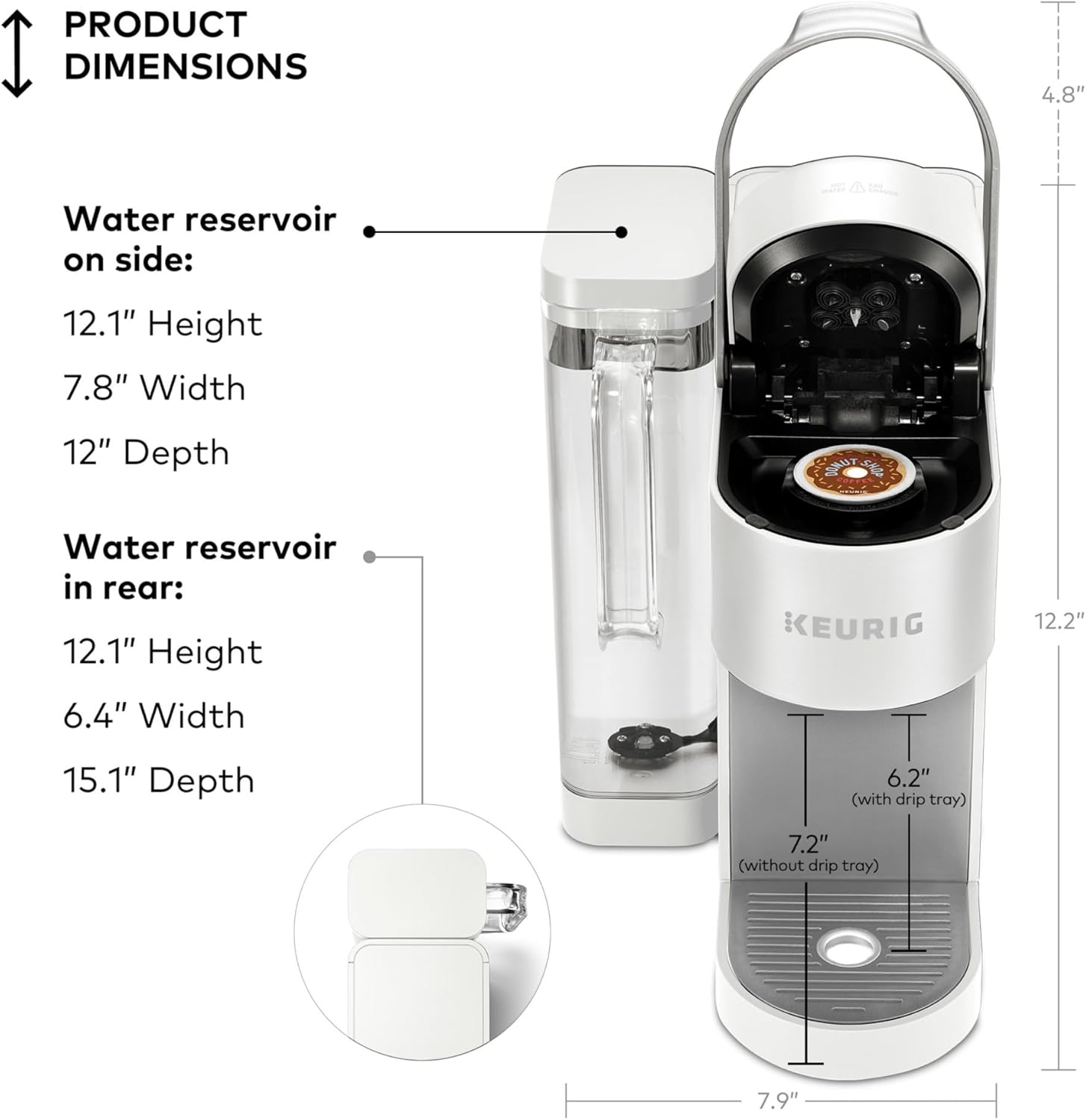 Keurig K-Supreme Single Serve K-Cup Pod Coffee Maker, MultiStream Technology, 4 Brew Sizes, 66oz Dual-Position Removable Reservoir, Black - Image 29