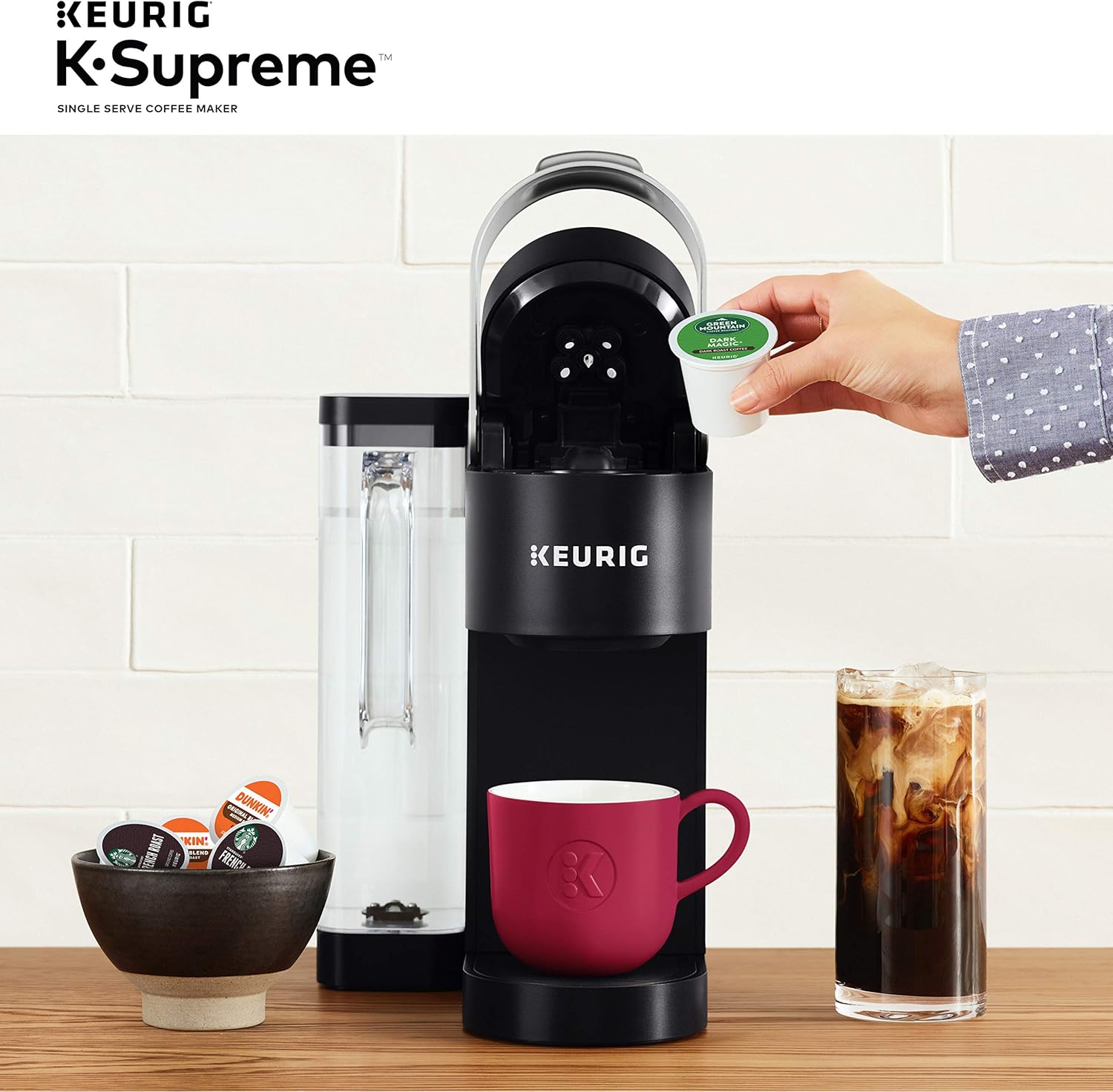 Keurig K-Supreme Single Serve K-Cup Pod Coffee Maker, MultiStream Technology, 4 Brew Sizes, 66oz Dual-Position Removable Reservoir, Black - Image 12