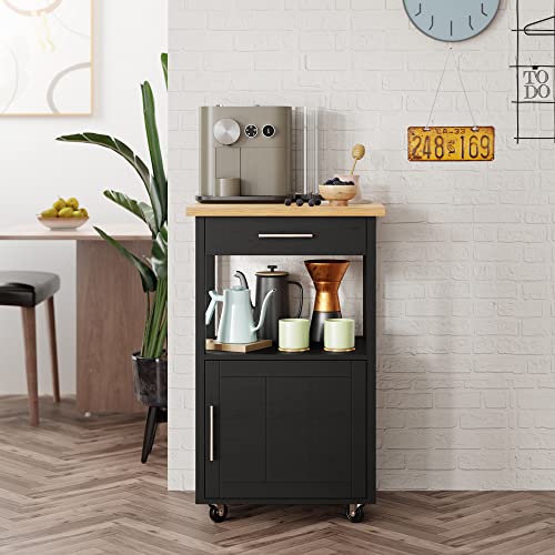 Shintenchi Kitchen Island Cart with Storage,Rolling Side Table on Wheels with Large Worktop, Cabinet,Towel Rack and Drawers for Kitchen,Dinning Room, White - Image 51