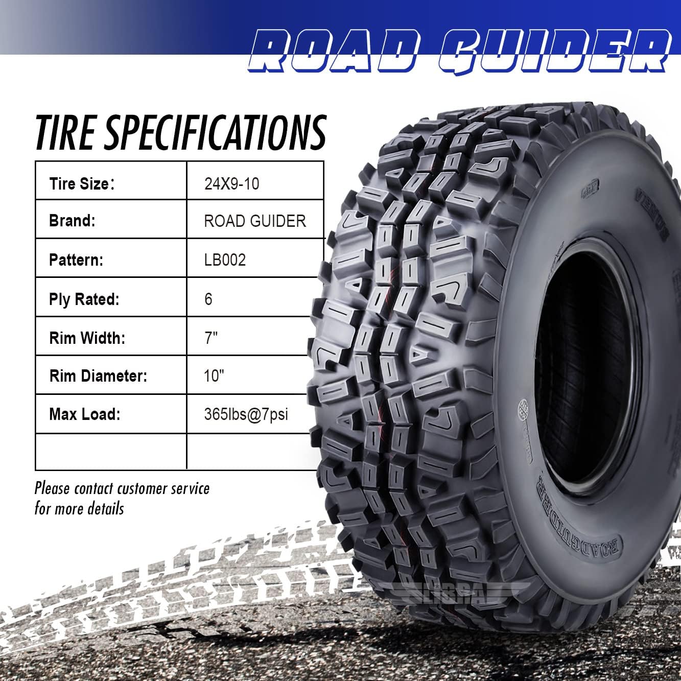 One New ATV tire 24×9-10 24x9x10 6PR 10270 - Image 3