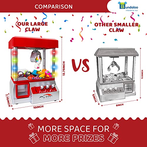 Bundaloo Claw Machine Arcade Game with Sound, Cool Fun Mini Candy Grabber Prize Dispenser Vending Toy for Kids, Boys & Girls (The Original Claw W/Lights) - Image 5