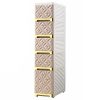 Narrow Bathroom Removable Medicine Cabinet Tall Corner Cabinet with Storage Drawers and Casters, Side Cabinet Crevice Shelf for Kitchen, Living Room, Laundry Room, Bedroom